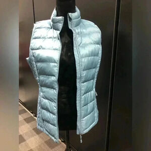32° Heat Puffer,Sleeveless lightweight zip up,high collar,hip zip pockets vest